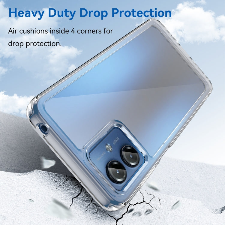 For Motorola Moto G14 Colorful Series Acrylic Hybrid TPU Phone Case(Transparent) - free shipping - PMC TechLife - Order now!
