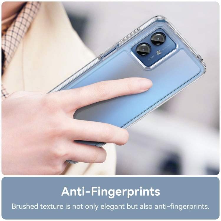 For Motorola Moto G14 Colorful Series Acrylic Hybrid TPU Phone Case(Transparent) - free shipping - PMC TechLife - Order now!