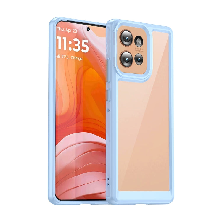 For Motorola Edge 50 Colorful Series Acrylic Hybrid TPU Phone Case(Blue) - free shipping - PMC TechLife - Order now!