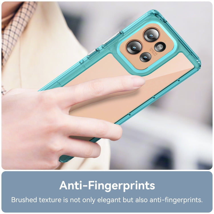 For Motorola Edge 50 Colorful Series Acrylic Hybrid TPU Phone Case(Transparent Blue) - free shipping - PMC TechLife - Order now!
