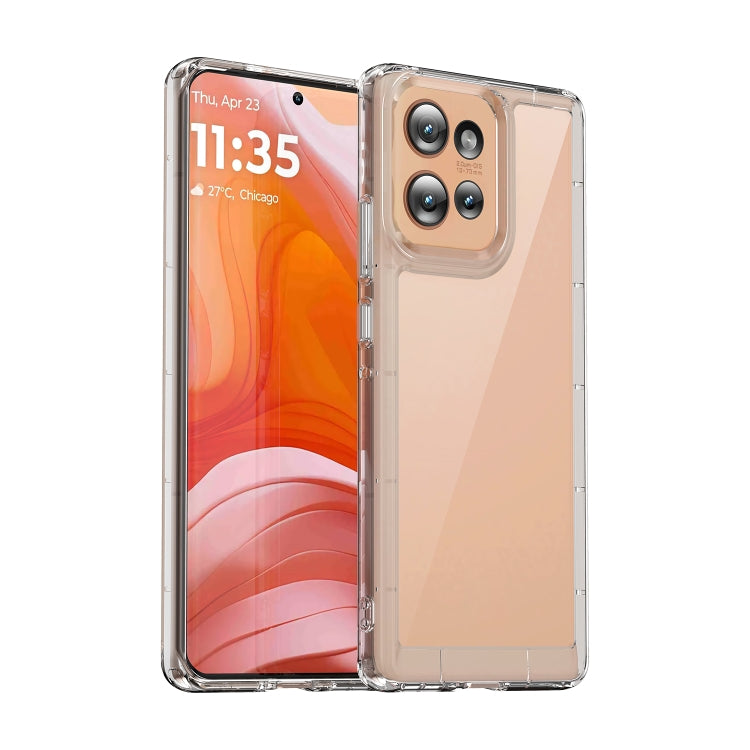 For Motorola Edge 50 Colorful Series Acrylic Hybrid TPU Phone Case(Transparent) - free shipping - PMC TechLife - Order now!