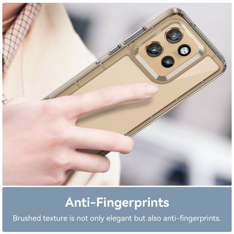 For Motorola Edge 50 Neo Colorful Series Acrylic Hybrid TPU Phone Case(Transparent Grey) - free shipping - PMC TechLife - Order now!