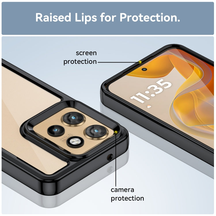 For Motorola Moto S50 Colorful Series Acrylic Hybrid TPU Phone Case(Black) - free shipping - PMC TechLife - Order now!