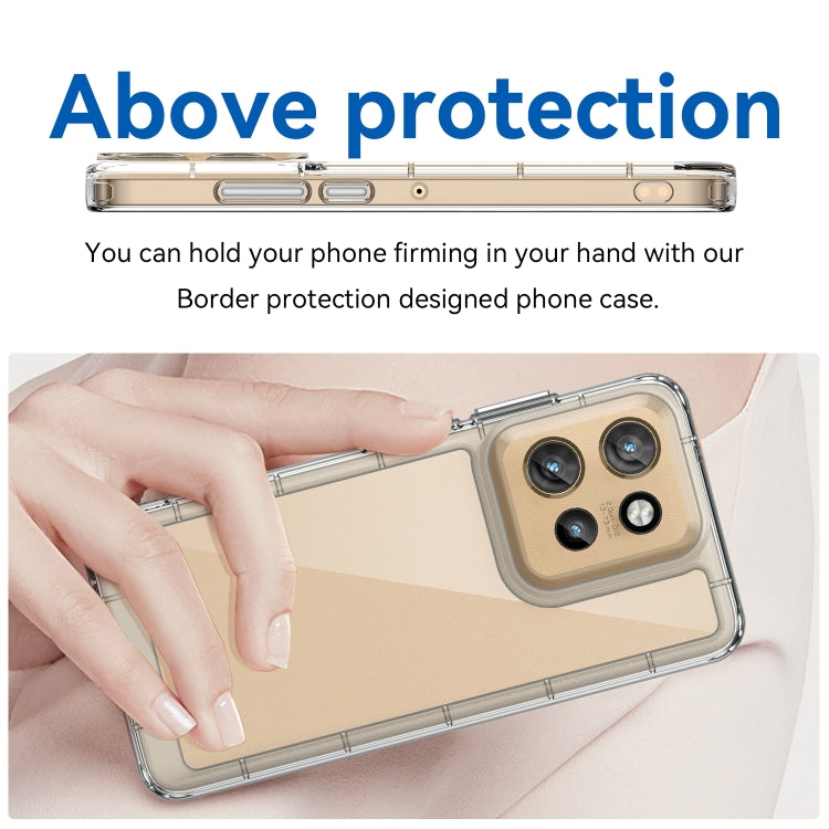 For Motorola Moto S50 Colorful Series Acrylic Hybrid TPU Phone Case(Transparent) - free shipping - PMC TechLife - Order now!