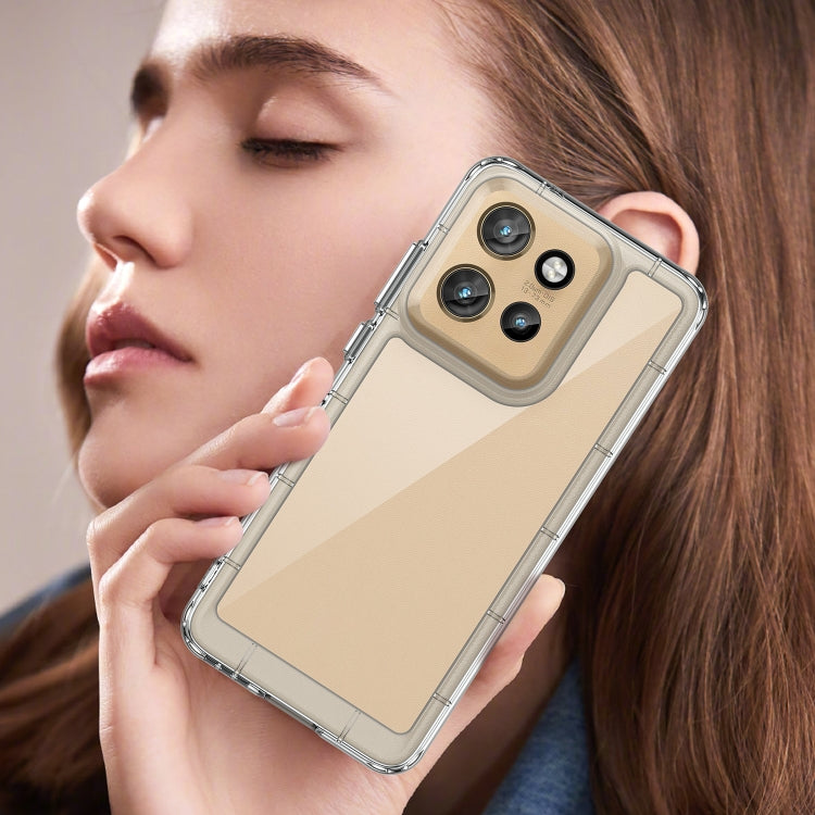 For Motorola Moto S50 Colorful Series Acrylic Hybrid TPU Phone Case(Transparent) - free shipping - PMC TechLife - Order now!