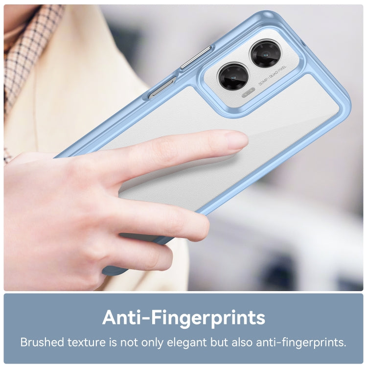 For Motorola Moto G35 5G Colorful Series Acrylic Hybrid TPU Phone Case(Blue) - free shipping - PMC TechLife - Order now!