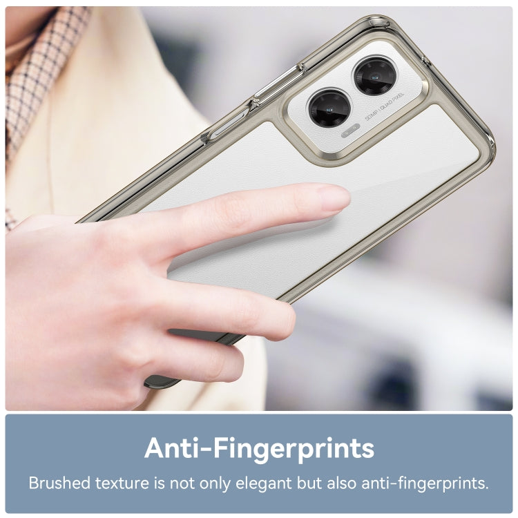 For Motorola Moto G35 5G Colorful Series Acrylic Hybrid TPU Phone Case(Transparent Grey) - free shipping - PMC TechLife - Order now!