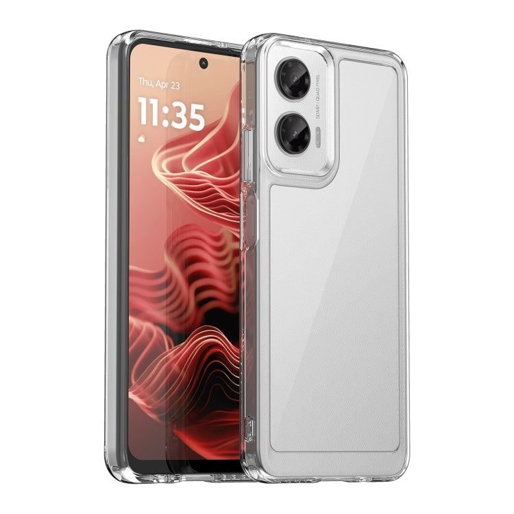 For Motorola Moto G35 5G Colorful Series Acrylic Hybrid TPU Phone Case(Transparent) - free shipping - PMC TechLife - Order now!