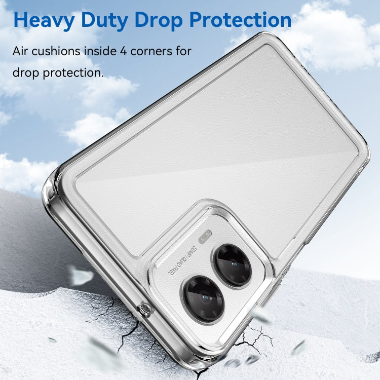 For Motorola Moto G35 5G Colorful Series Acrylic Hybrid TPU Phone Case(Transparent) - free shipping - PMC TechLife - Order now!