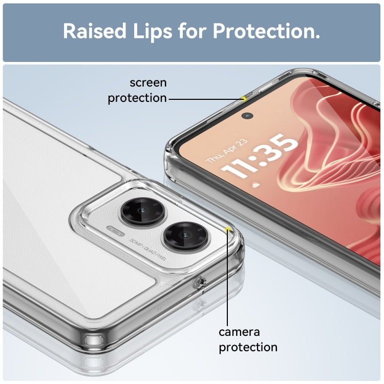 For Motorola Moto G35 5G Colorful Series Acrylic Hybrid TPU Phone Case(Transparent) - free shipping - PMC TechLife - Order now!