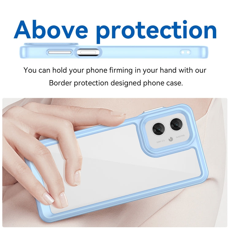 For Motorola Moto G55 5G Colorful Series Acrylic Hybrid TPU Phone Case(Blue) - free shipping - PMC TechLife - Order now!