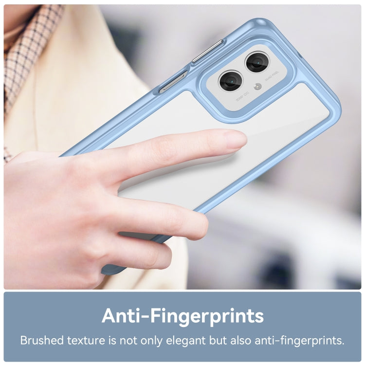 For Motorola Moto G55 5G Colorful Series Acrylic Hybrid TPU Phone Case(Blue) - free shipping - PMC TechLife - Order now!