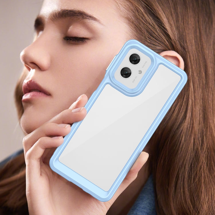 For Motorola Moto G55 5G Colorful Series Acrylic Hybrid TPU Phone Case(Blue) - free shipping - PMC TechLife - Order now!
