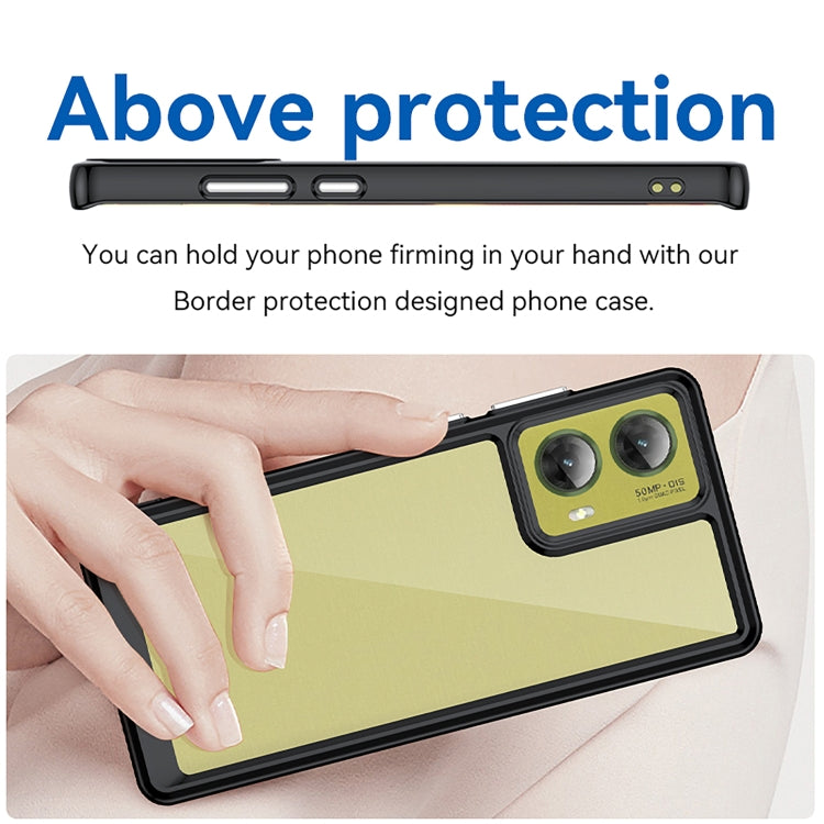 For Motorola Moto G85 Colorful Series Acrylic Hybrid TPU Phone Case(Black) - free shipping - PMC TechLife - Order now!