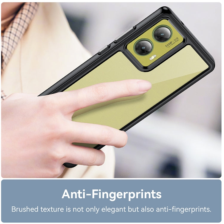 For Motorola Moto G85 Colorful Series Acrylic Hybrid TPU Phone Case(Black) - free shipping - PMC TechLife - Order now!