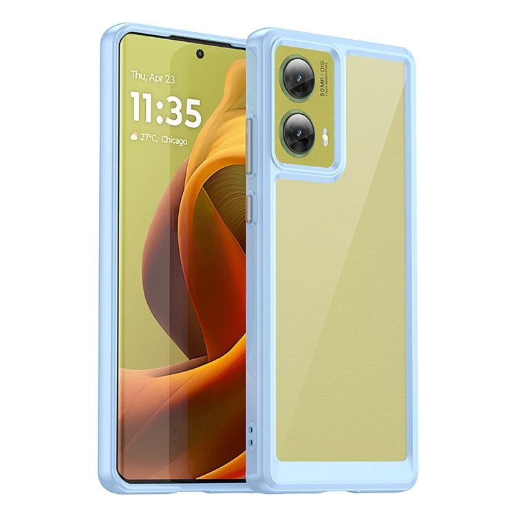 For Motorola Moto G85 Colorful Series Acrylic Hybrid TPU Phone Case(Blue) - free shipping - PMC TechLife - Order now!