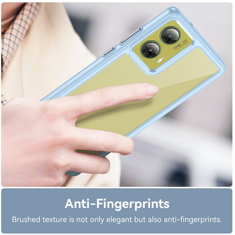 For Motorola Moto G85 Colorful Series Acrylic Hybrid TPU Phone Case(Blue) - free shipping - PMC TechLife - Order now!