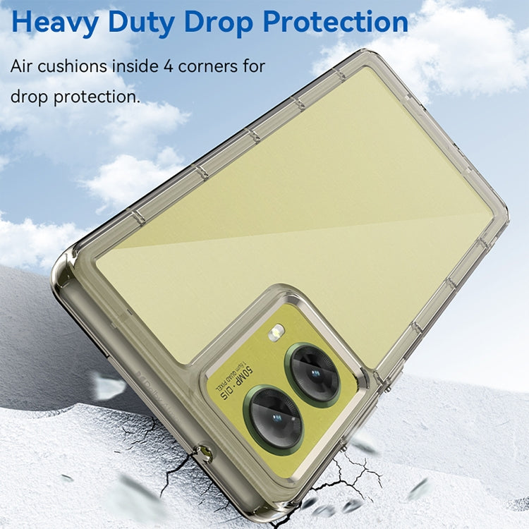 For Motorola Moto G85 Colorful Series Acrylic Hybrid TPU Phone Case(Transparent Grey) - free shipping - PMC TechLife - Order now!