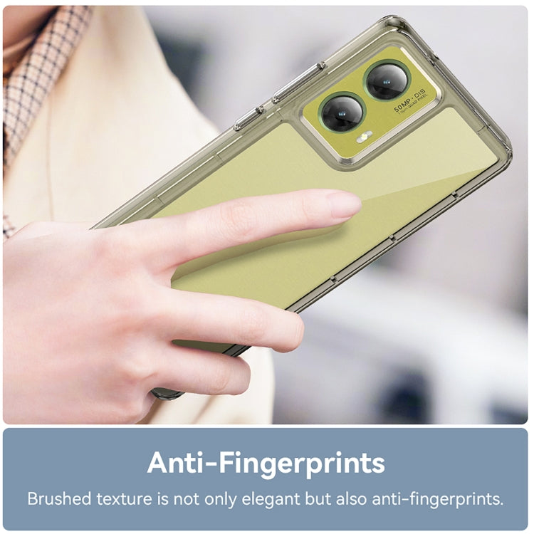 For Motorola Moto G85 Colorful Series Acrylic Hybrid TPU Phone Case(Transparent Grey) - free shipping - PMC TechLife - Order now!
