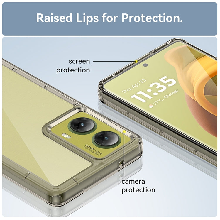 For Motorola S50 Neo Colorful Series Acrylic Hybrid TPU Phone Case(Transparent Grey) - free shipping - PMC TechLife - Order now!