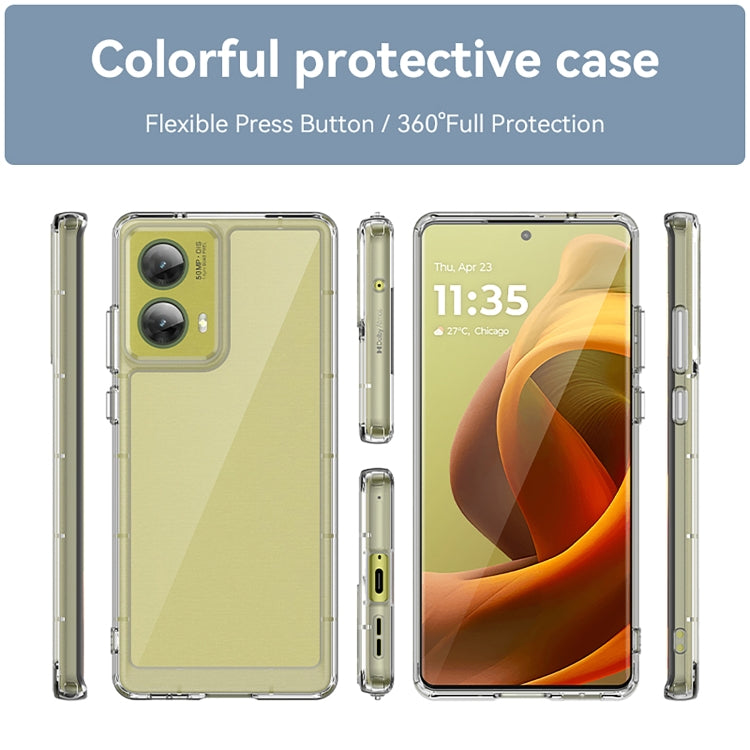 For Motorola S50 Neo Colorful Series Acrylic Hybrid TPU Phone Case(Transparent) - free shipping - PMC TechLife - Order now!