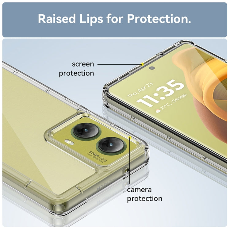 For Motorola S50 Neo Colorful Series Acrylic Hybrid TPU Phone Case(Transparent) - free shipping - PMC TechLife - Order now!