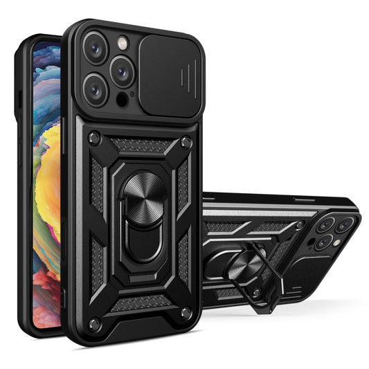 For iPhone 16 Pro Max Sliding Camera Cover Design TPU+PC Phone Case(Black) - iPhone 16 Pro Max Cases by PMC Jewellery | Online Shopping South Africa | PMC Jewellery | Buy Now Pay Later Mobicred