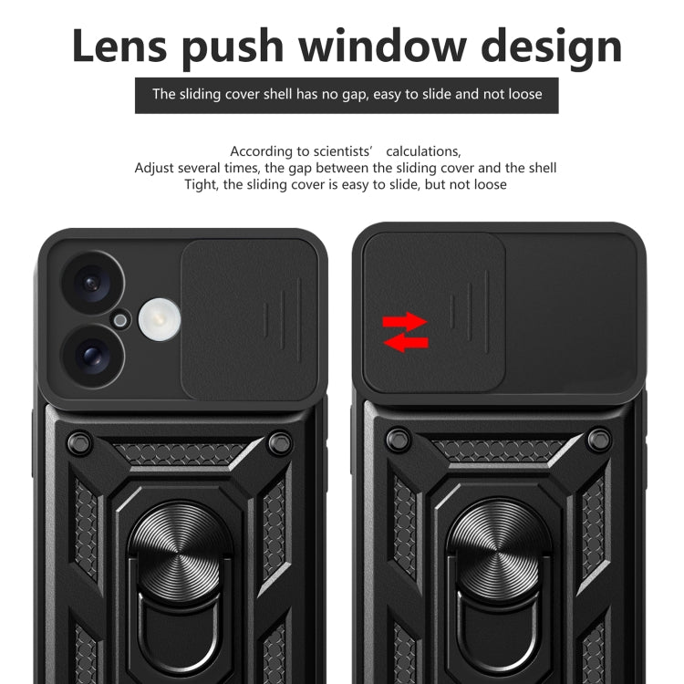 For iPhone 16 Sliding Camera Cover Design TPU+PC Phone Case(Green) - iPhone 16 Cases by PMC TechLife | Online Shopping South Africa | PMC TechLife | Buy Now Pay Later Mobicred