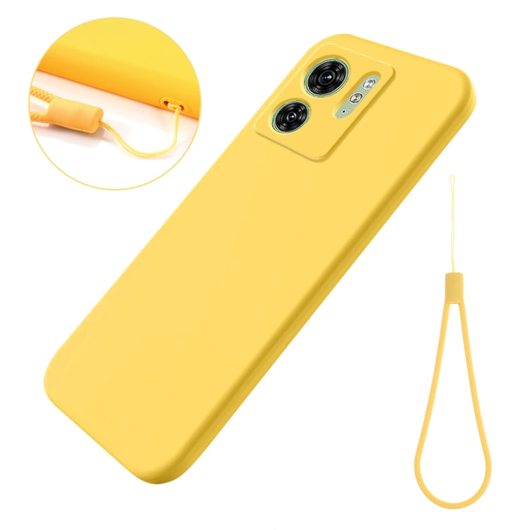 For Motorola Edge 2023 Solid Color Liquid Silicone Dropproof Full Coverage Phone Case(Yellow) - free shipping - PMC TechLife - Order now!