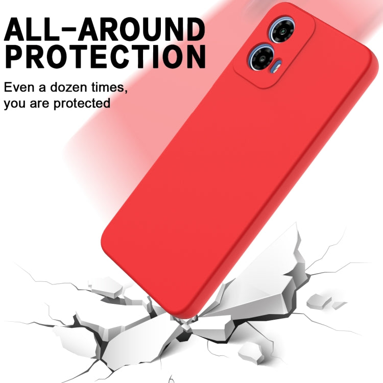 For Motorola Moto G Power 2024 Pure Color Liquid Silicone Shockproof Phone Case(Red) - Motorola Cases by PMC Jewellery | Online Shopping South Africa | PMC Jewellery | Buy Now Pay Later Mobicred