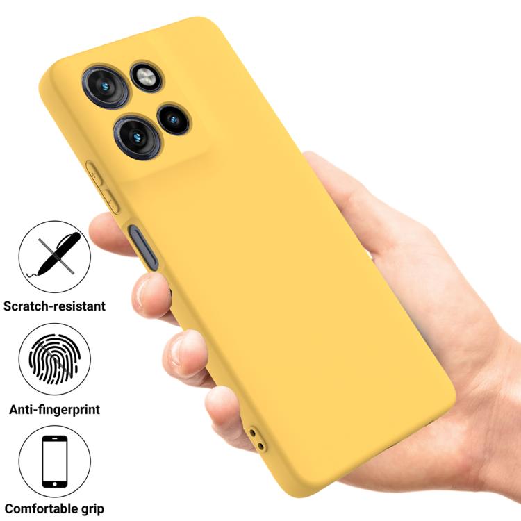 For Motorola Moto G Power 2025 Solid Color Liquid Silicone Dropproof Full Coverage Phone Case(Yellow) - free shipping - PMC TechLife - Order now!