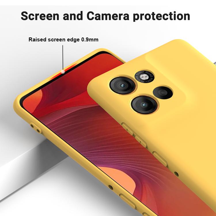 For Motorola Moto G15 Solid Color Liquid Silicone Dropproof Full Coverage Phone Case(Yellow) - free shipping - PMC TechLife - Order now!