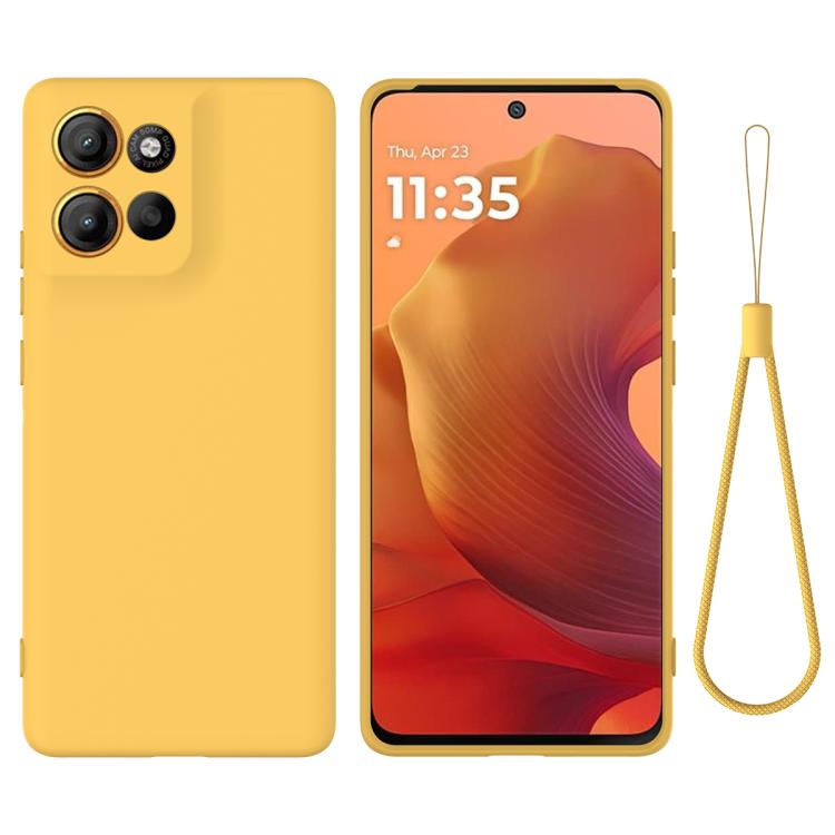 For Motorola Moto G15 Power Solid Color Liquid Silicone Dropproof Full Coverage Phone Case(Yellow) - free shipping - PMC TechLife - Order now!