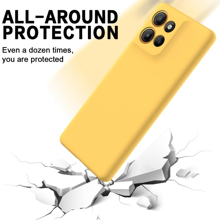 For Motorola Moto G15 Power Solid Color Liquid Silicone Dropproof Full Coverage Phone Case(Yellow) - free shipping - PMC TechLife - Order now!