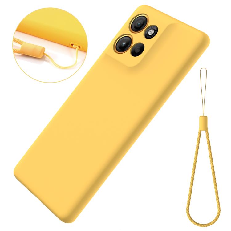 For Motorola Moto G15 Power Solid Color Liquid Silicone Dropproof Full Coverage Phone Case(Yellow) - free shipping - PMC TechLife - Order now!