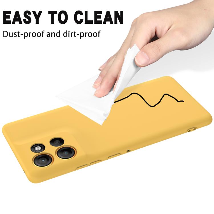 For Motorola Moto G15 Power Solid Color Liquid Silicone Dropproof Full Coverage Phone Case(Yellow) - free shipping - PMC TechLife - Order now!