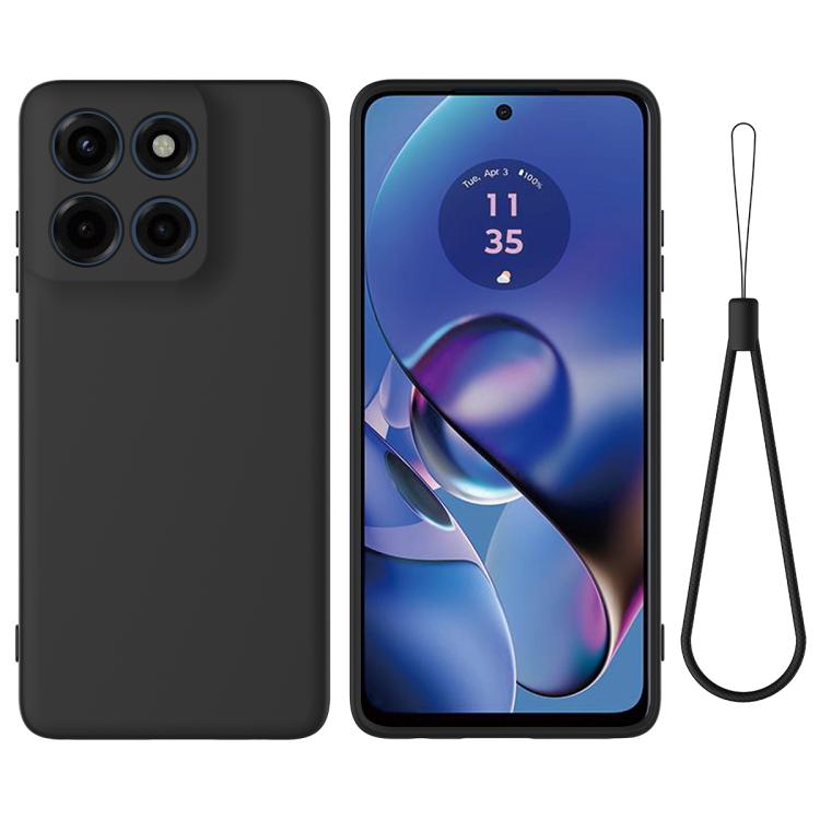 For Motorola Moto G Stylus 5G 2025 Solid Color Liquid Silicone Dropproof Full Coverage Phone Case(Black) - free shipping - PMC TechLife - Order now!