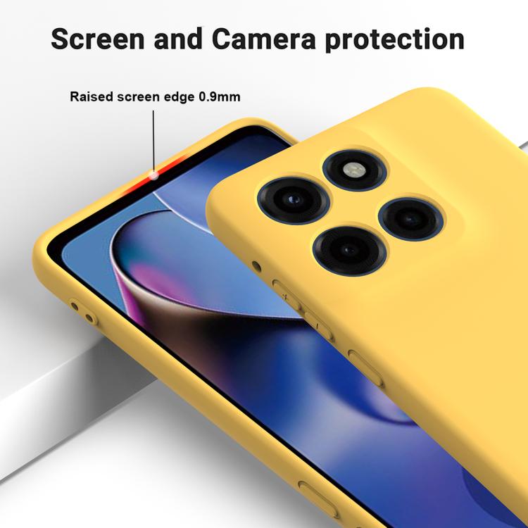 For Motorola Moto G Stylus 5G 2025 Solid Color Liquid Silicone Dropproof Full Coverage Phone Case(Yellow) - free shipping - PMC TechLife - Order now!