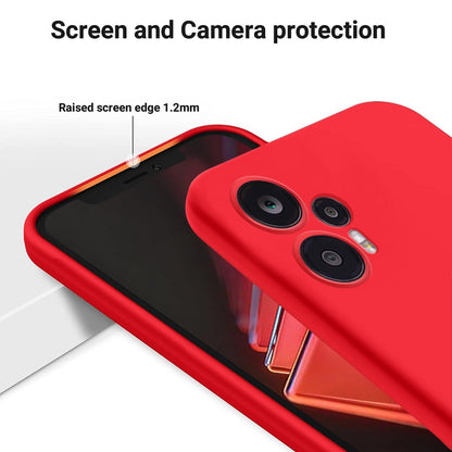 For Xiaomi Poco F5 5G Pure Color Liquid Silicone Shockproof Phone Case(Red) - Xiaomi Cases by PMC Jewellery | Online Shopping South Africa | PMC Jewellery