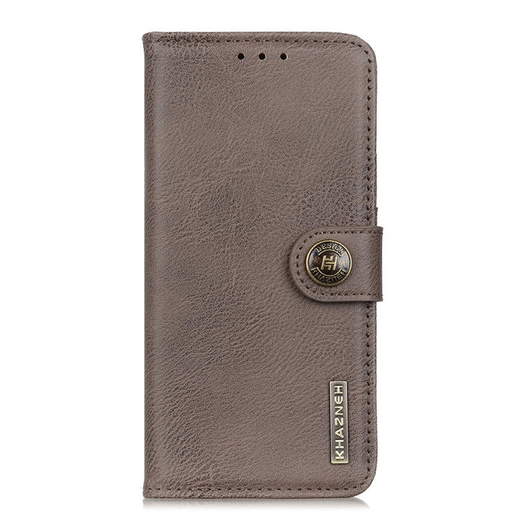 For OPPO Reno11 5G Global KHAZNEH Cowhide Texture Flip Leather Phone Case(Khaki) - Reno11 Cases by PMC Jewellery | Online Shopping South Africa | PMC Jewellery | Buy Now Pay Later Mobicred