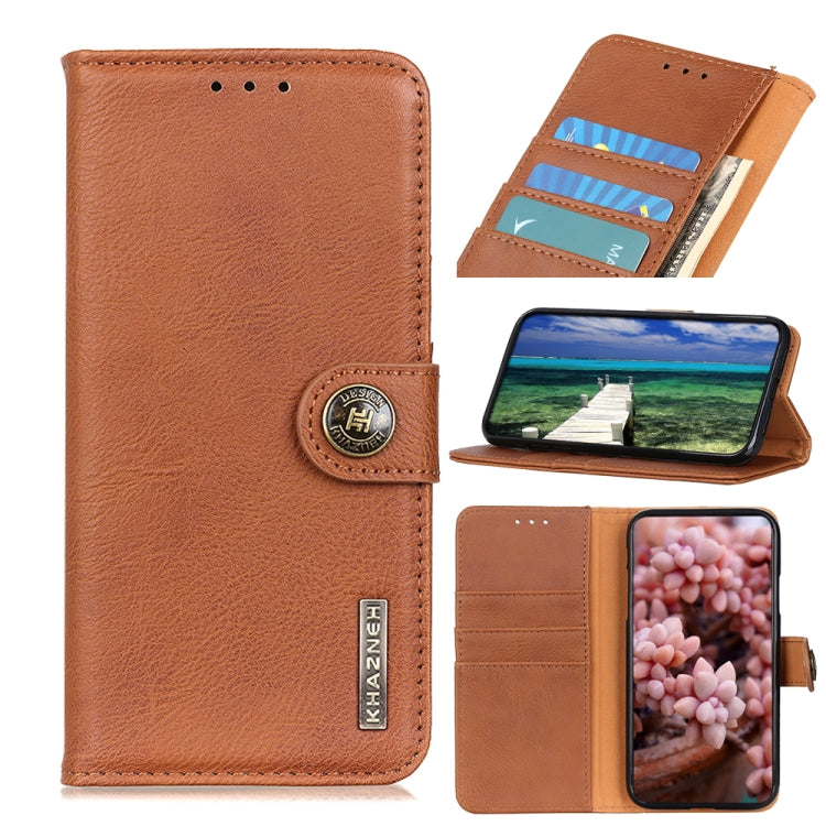 For Xiaomi 14 KHAZNEH Cowhide Texture Flip Leather Phone Case(Brown) - 14 Cases by PMC Jewellery | Online Shopping South Africa | PMC Jewellery | Buy Now Pay Later Mobicred