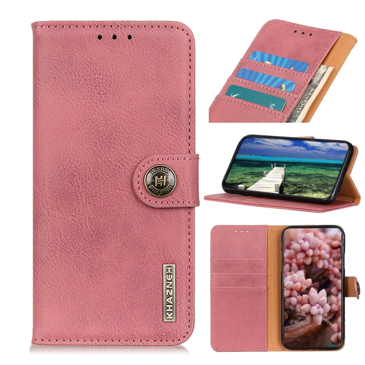For Xiaomi Poco X6 Pro 5G/Redmi K70E KHAZNEH Cowhide Texture Flip Leather Phone Case(Pink) - K70E Cases by PMC TechLife | Online Shopping South Africa | PMC TechLife | Buy Now Pay Later Mobicred