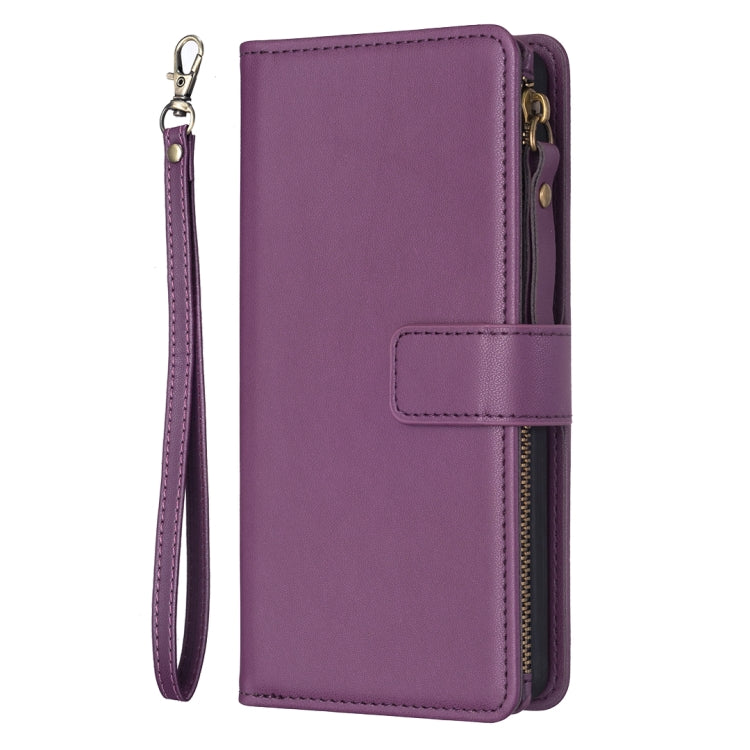For Google Pixel 7 9 Card Slots Zipper Wallet Leather Flip Phone Case(Dark Purple) - Google Cases by PMC TechLife | Online Shopping South Africa | PMC TechLife | Buy Now Pay Later Mobicred