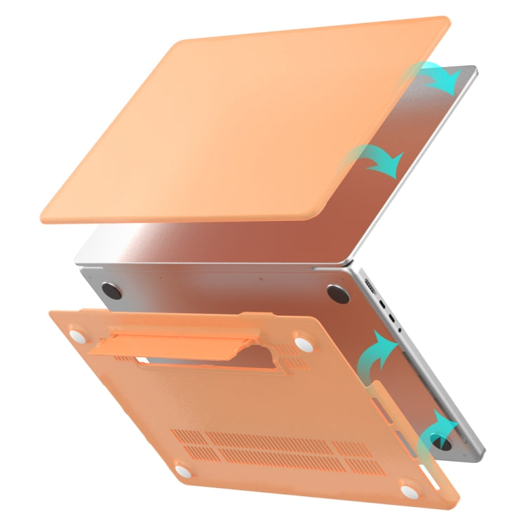 For MacBook Pro 16 inch A2141 Frosted Translucent Laptop Protective Case(Morandi Green) - MacBook Pro Cases by PMC Jewellery | Online Shopping South Africa | PMC Jewellery | Buy Now Pay Later Mobicred