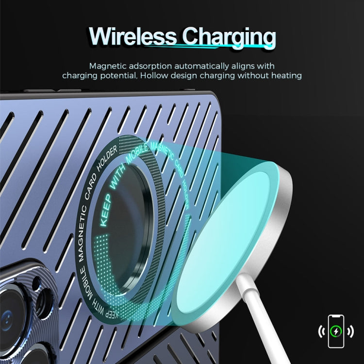 For iPhone 12 R-JUST RJ57 CD Pattern MagSafe Cooling Phone Case(Silver) - iPhone 12 / 12 Pro Cases by R-JUST | Online Shopping South Africa | PMC TechLife