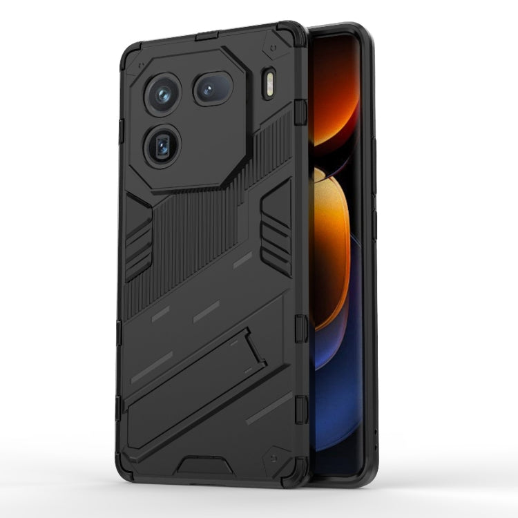 For vivo iQOO 12 Pro 5G Punk Armor 2 in 1 PC + TPU Phone Case with Holder(Black) - iQOO 12 Pro Cases by PMC Jewellery | Online Shopping South Africa | PMC Jewellery