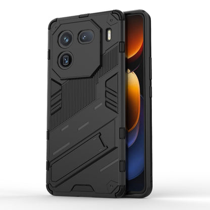 For vivo iQOO 12 5G Punk Armor 2 in 1 PC + TPU Phone Case with Holder(Black) - iQOO 12 Cases by PMC Jewellery | Online Shopping South Africa | PMC Jewellery