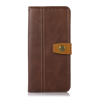 For iPhone 16 Pro Stitching Thread Calf Texture Leather Phone Case(Coffee) - iPhone 16 Pro Cases by PMC Jewellery | Online Shopping South Africa | PMC Jewellery | Buy Now Pay Later Mobicred