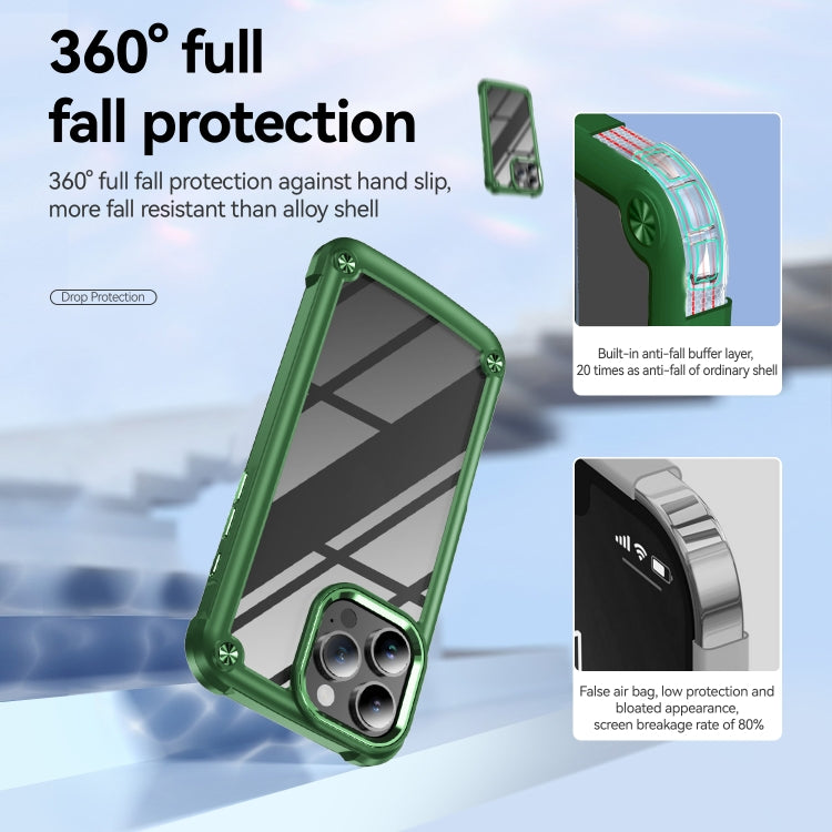 For iPhone 16 Pro TPU + PC Lens Protection Phone Case(Green) - iPhone 16 Pro Cases by PMC Jewellery | Online Shopping South Africa | PMC Jewellery | Buy Now Pay Later Mobicred