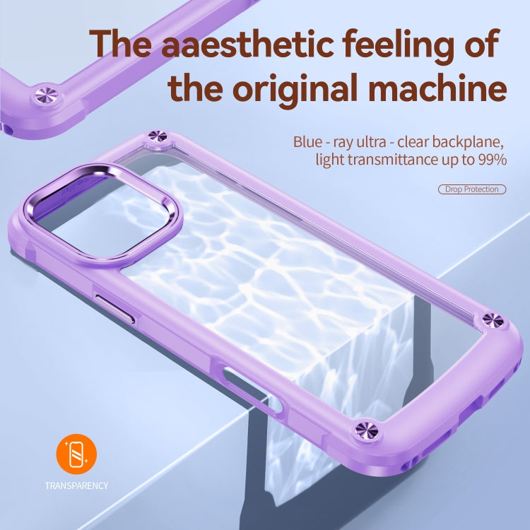 For iPhone 16 Pro TPU + PC Lens Protection Phone Case(Purple) - iPhone 16 Pro Cases by PMC Jewellery | Online Shopping South Africa | PMC Jewellery | Buy Now Pay Later Mobicred